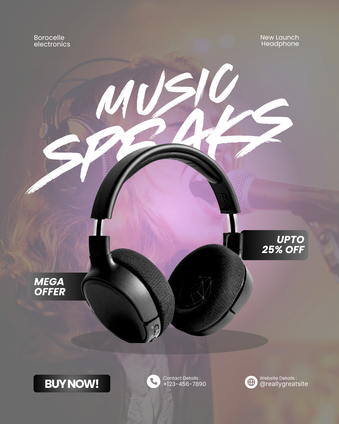 Black Purple and White Modern Sale Instagram Post